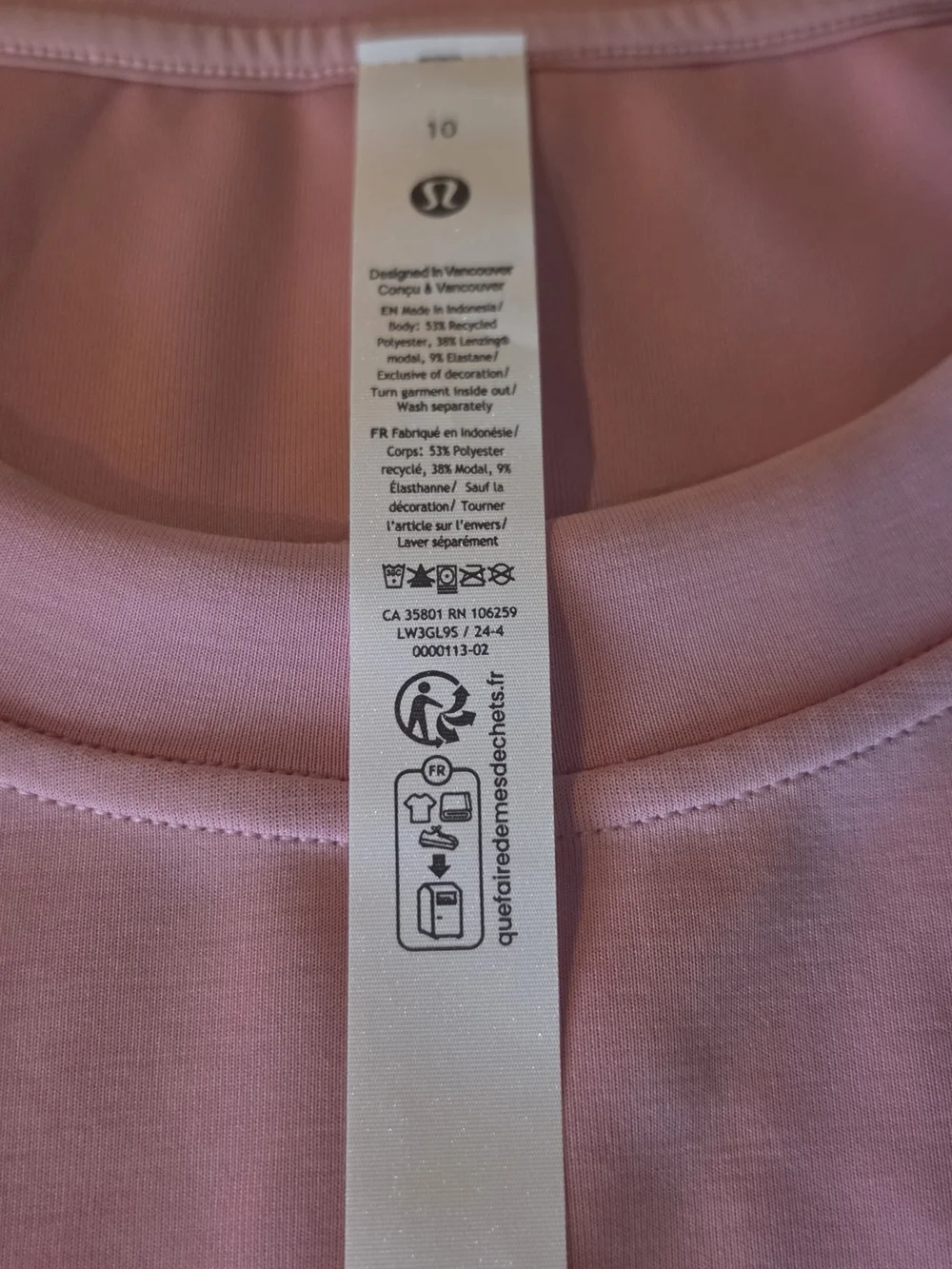 lululemon athletica pastel pink crewneck sweatshirt